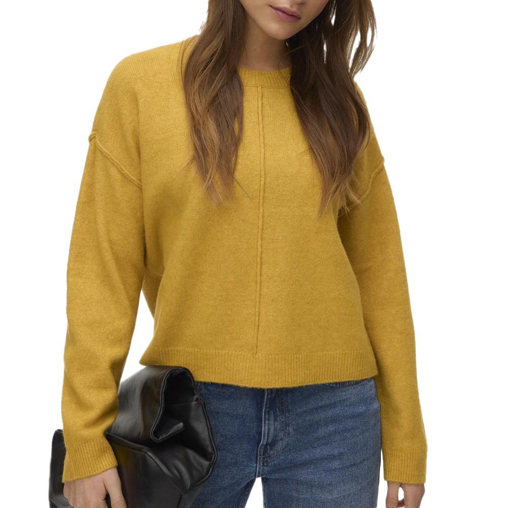 Pull Jaune Moutarde Femme Vero Moda Besti pas cher