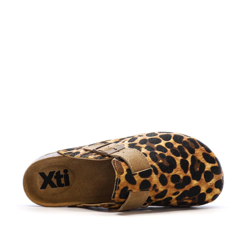 Sabots Noir/Camel à Imprimés Femme Xti 142871 vue 4