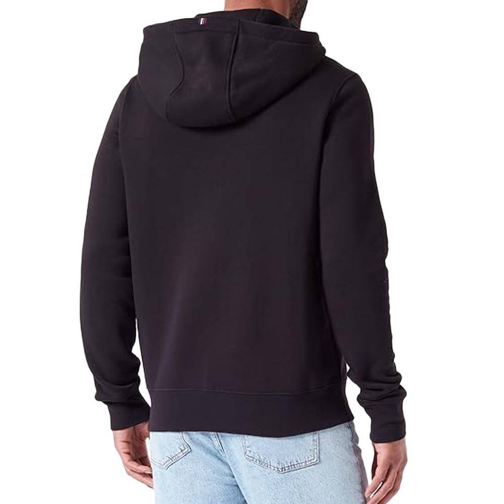 Sweat Zippe Capuche Noir Homme Tommy Hilfiger Classic Flag vue 2