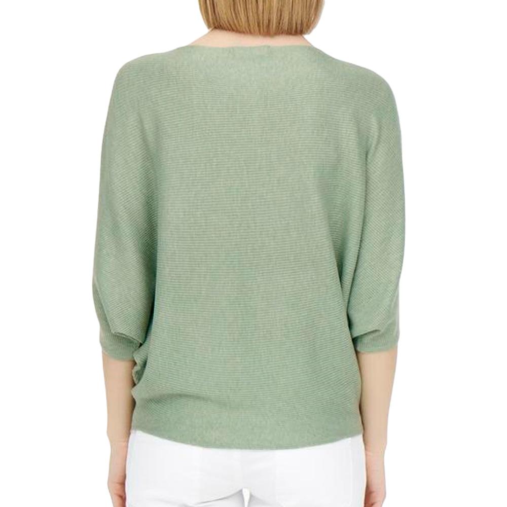 Pull Vert Clair manches 3/4 Femme JDY New Behave vue 2