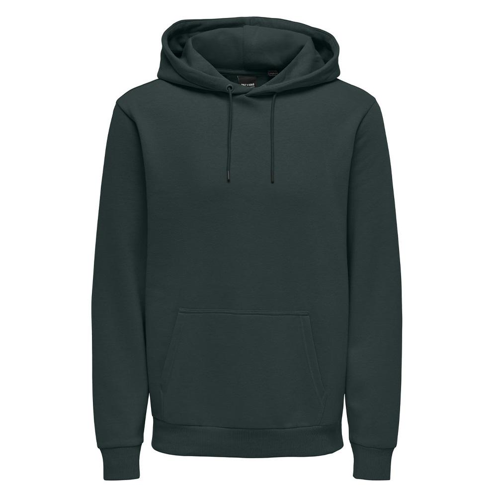 Sweat à Capuche Vert Scarabée Homme Only & Sons Ceres pas cher