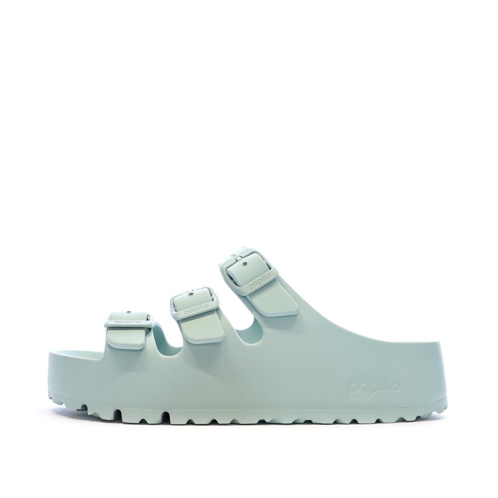 Sandales Vert d'eau Femme Birkenstock Florida Flex pas cher