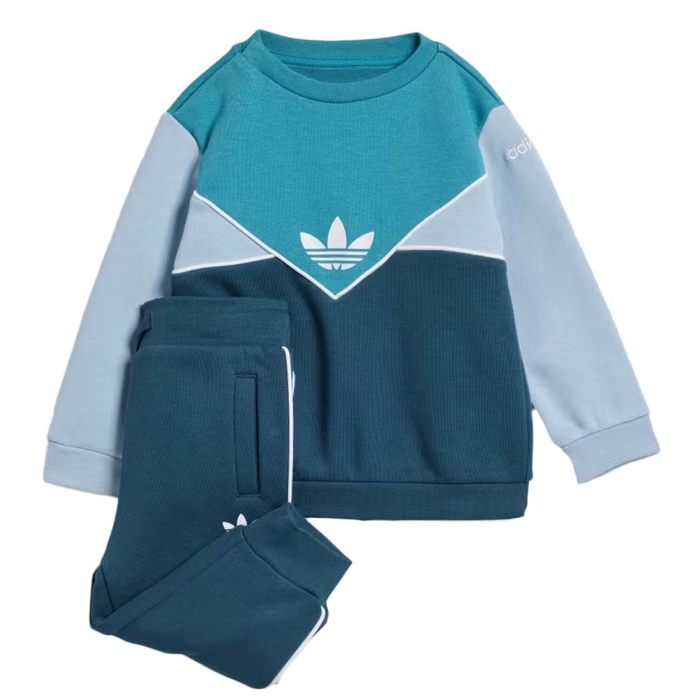 Survêtement Bleu Garçon Adidas Crew pas cher