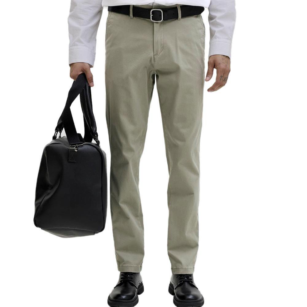 Pantalon en Chino Kaki Clair Homme Jack & Jones Barret pas cher