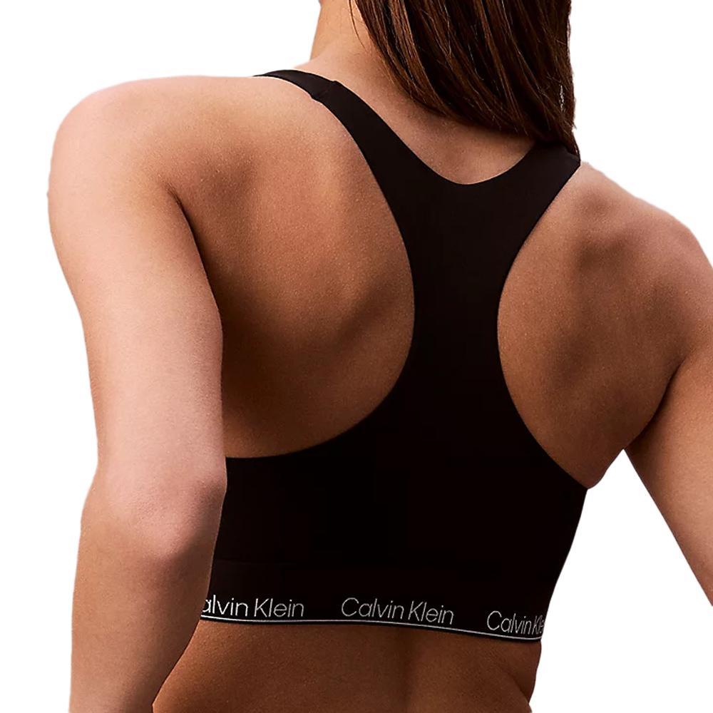 Haut de Maillot de Bain Noir Femme Calvin Klein Jeans Racerback vue 2