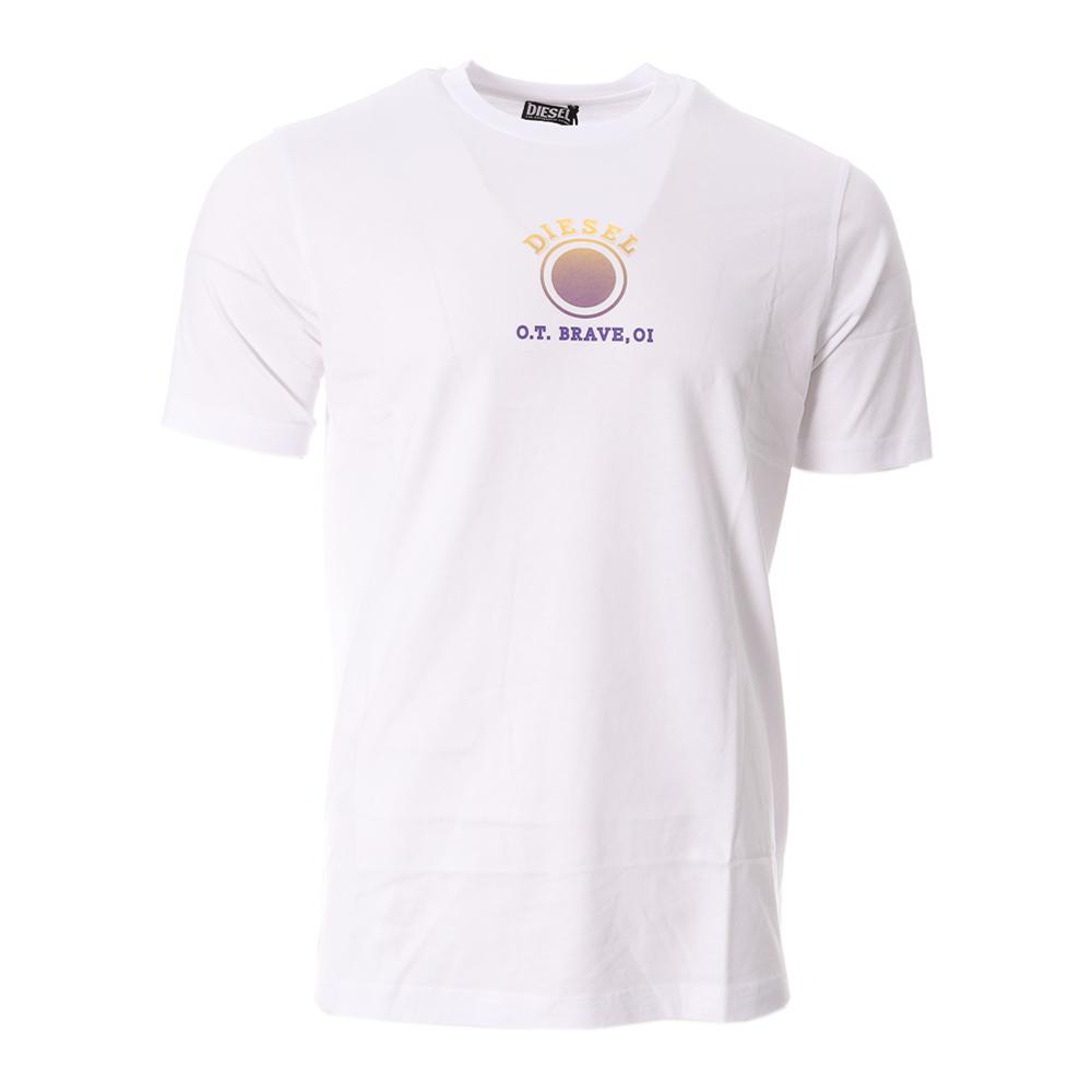 T-shirt Blanc Homme Diesel Maglietta A16850 pas cher
