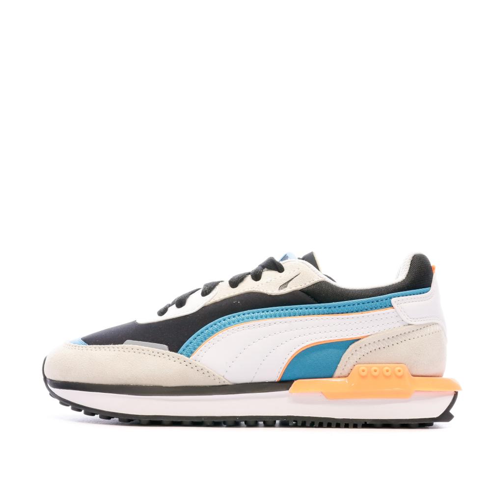 Baskets Blanche Garçon Puma City Rider pas cher