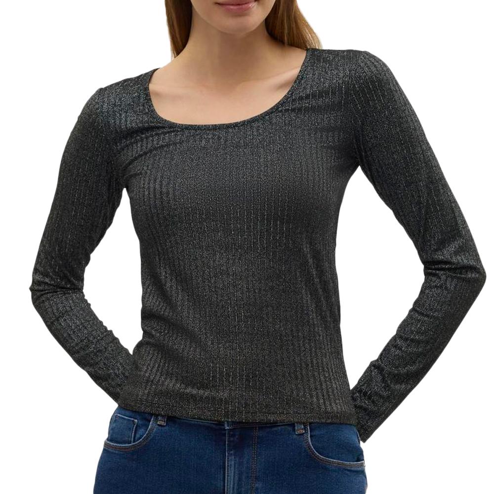 T-shirt Manches Longues Gris Foncé Femme Vero Moda Cora pas cher