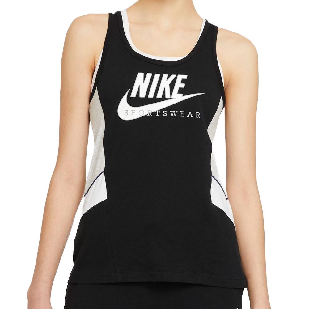 Débardeur Noir Femme Nike Héritage pas cher
