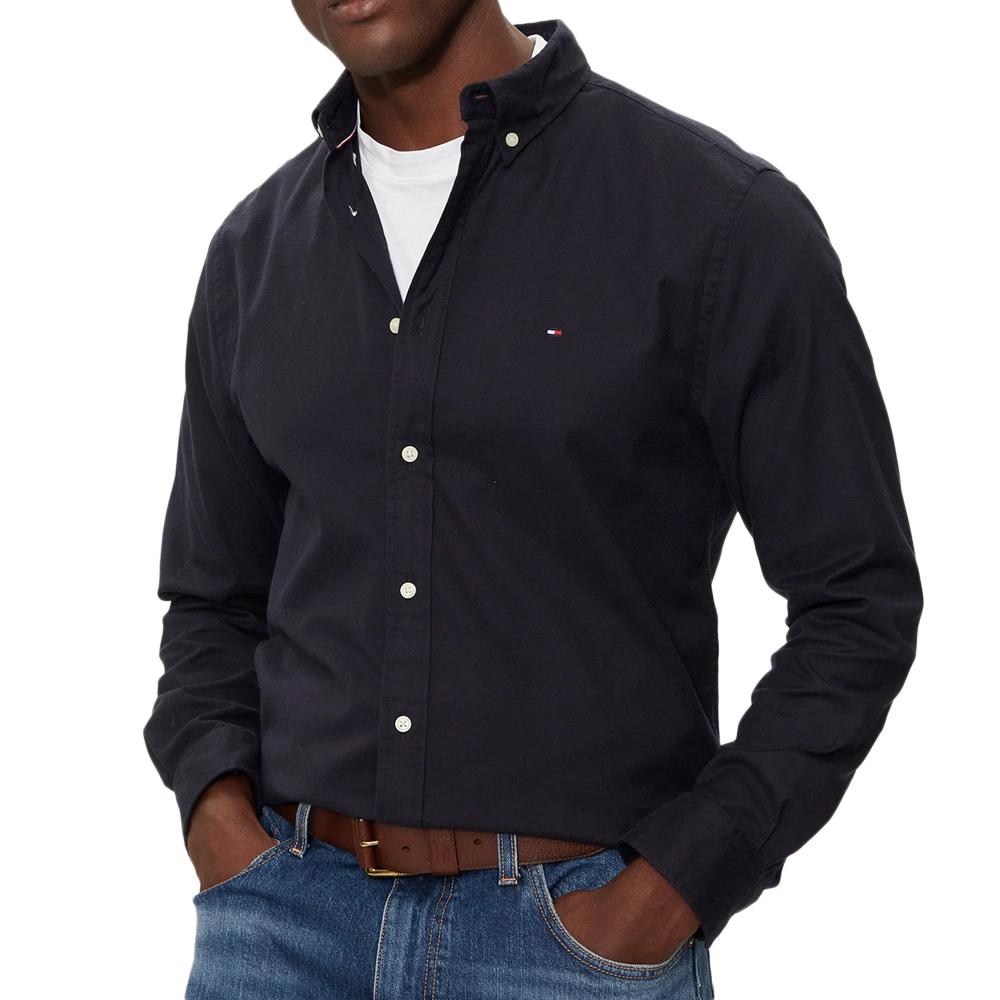 Chemise Marine Homme Tommy Hilfiger Brushed pas cher