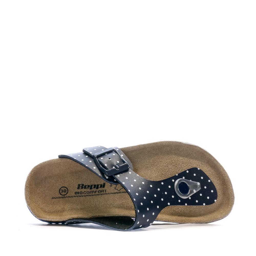 Sandales Marine/Pois Fille Beppi Casual Slipper vue 4