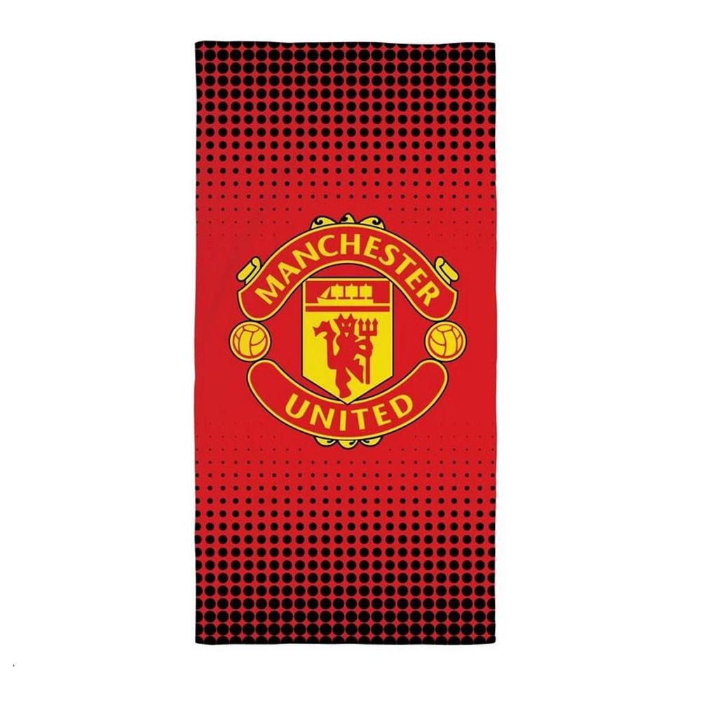 Manchester United Serviette de Plage Rouge 75 x 150 cm pas cher