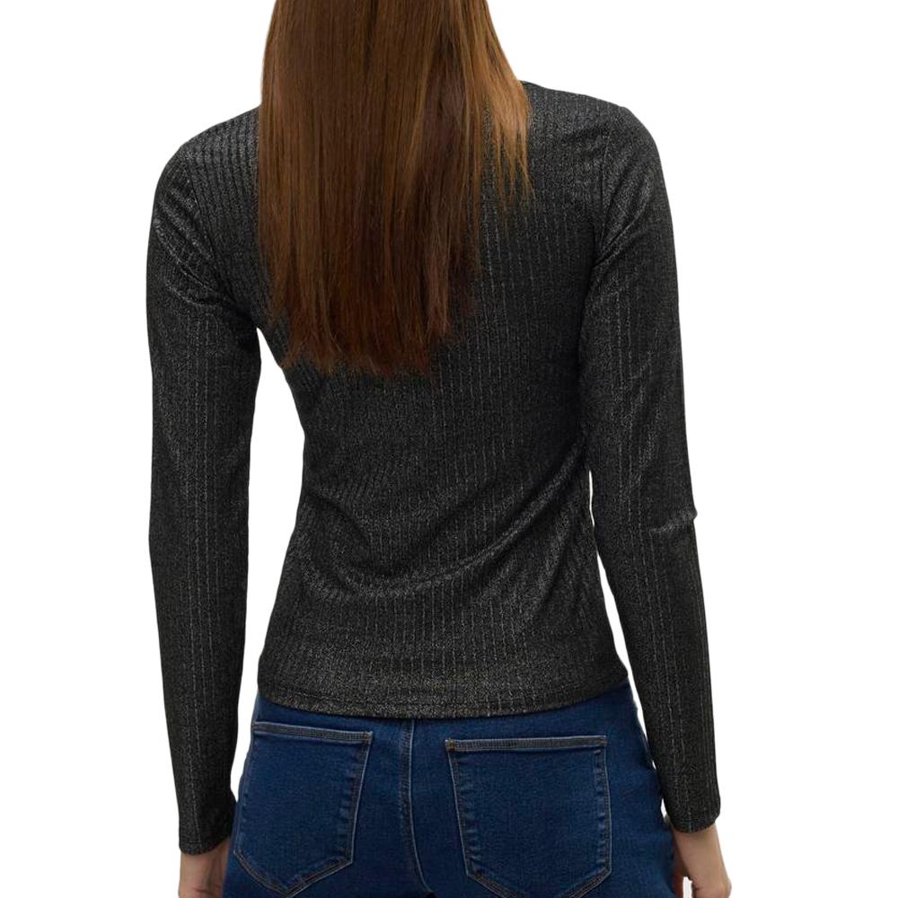 T-shirt Manches Longues Gris Foncé Femme Vero Moda Cora vue 2