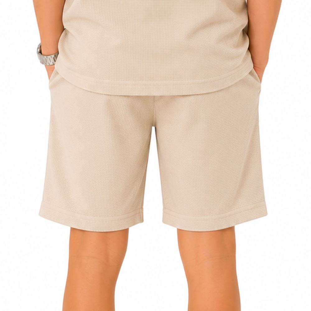 Short Beige Garçon Paname Brothers Poly Texture vue 2
