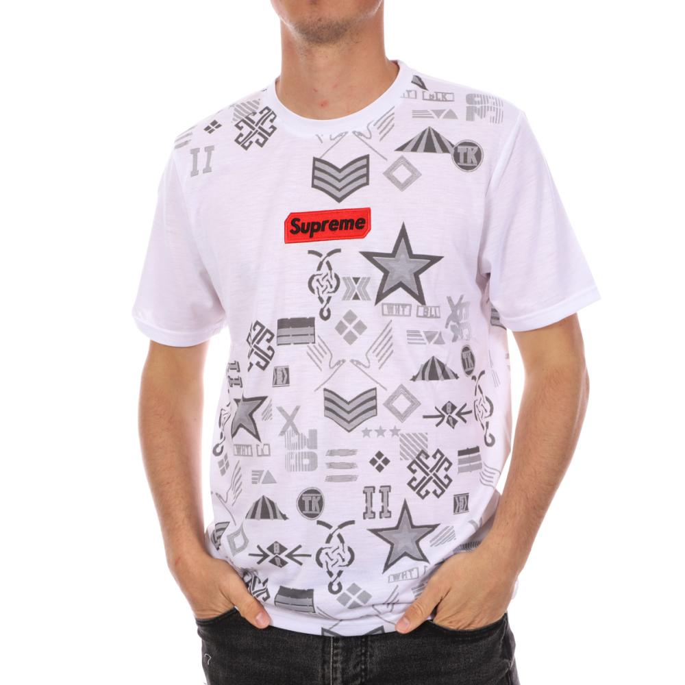 T-shirt Blanc Homme Supreme Grip Smoke pas cher