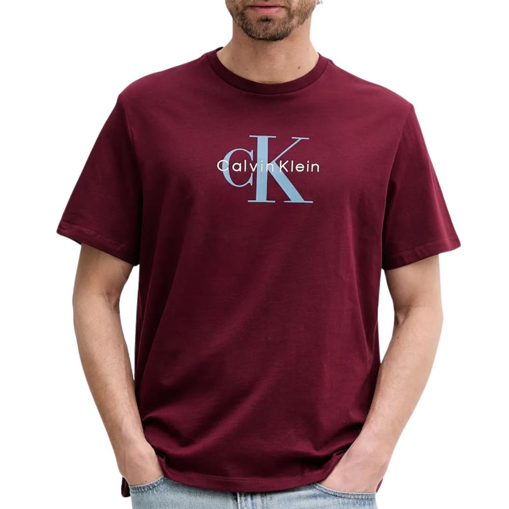 T-Shirt Bordeaux Homme Calvin Klein Jeans Hero pas cher