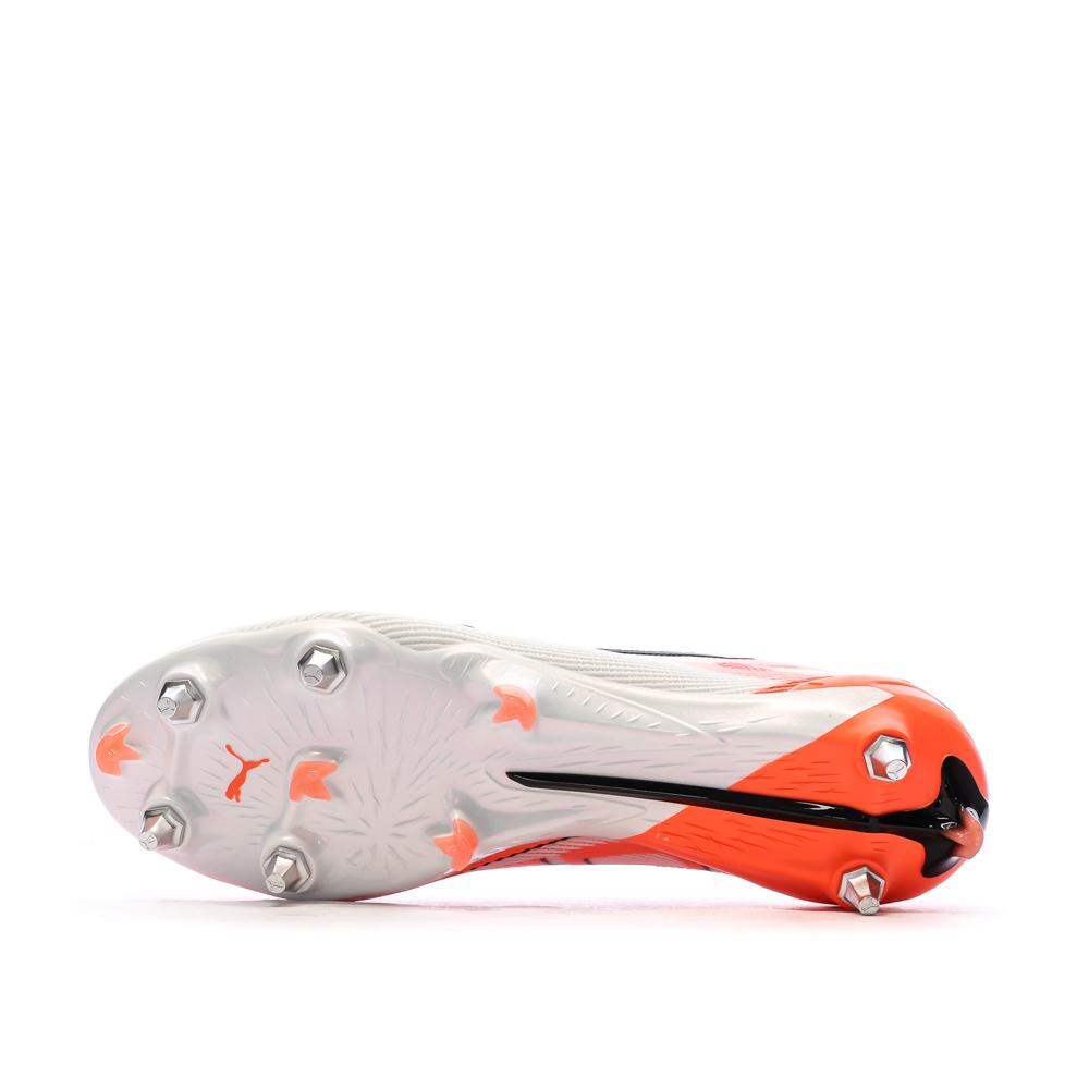 Chaussures de football Blanches/Orange Homme Puma Ultra 5 Ultimate vue 5