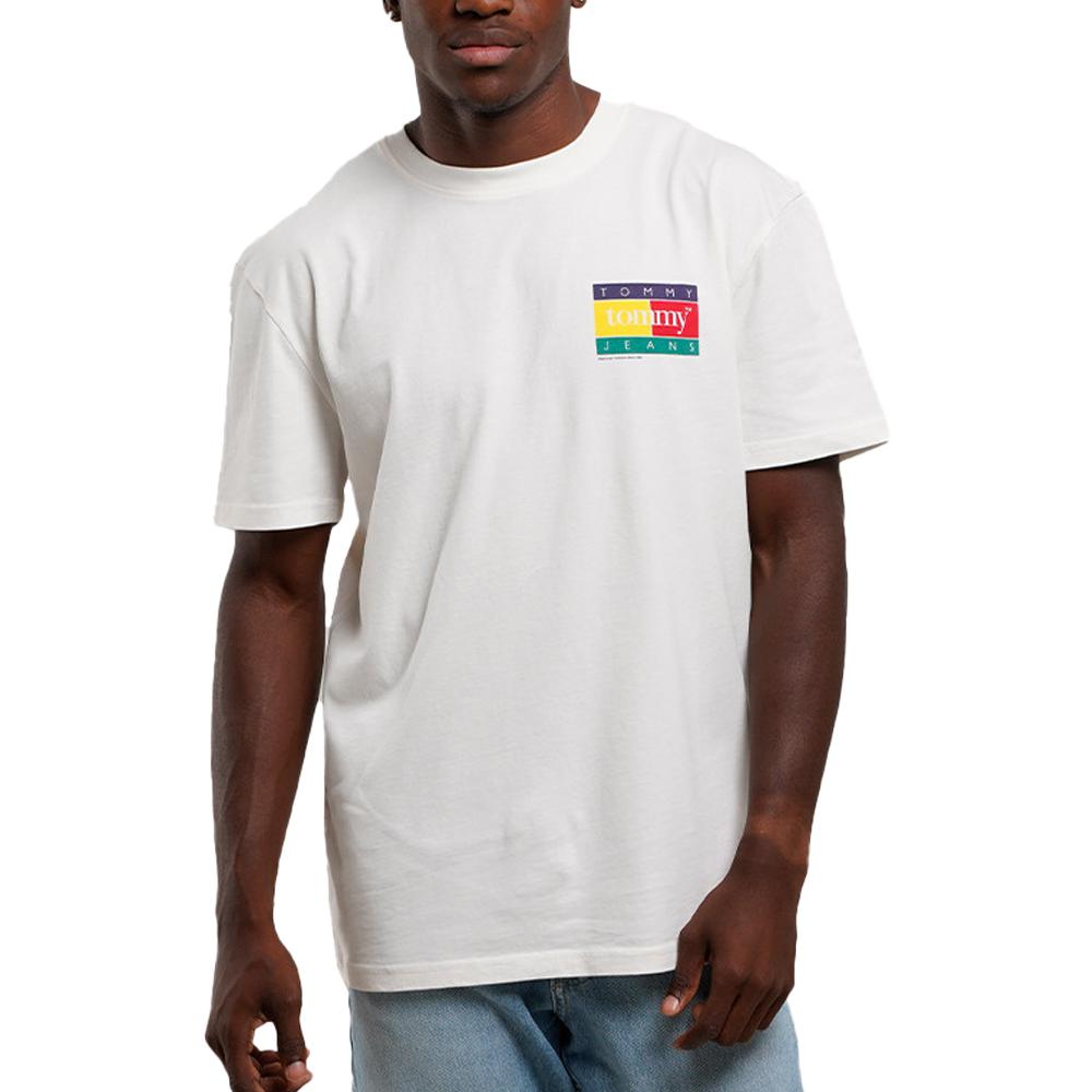 T-shirt Blanc/Multicolore Homme Tommy Hilfiger Color pas cher
