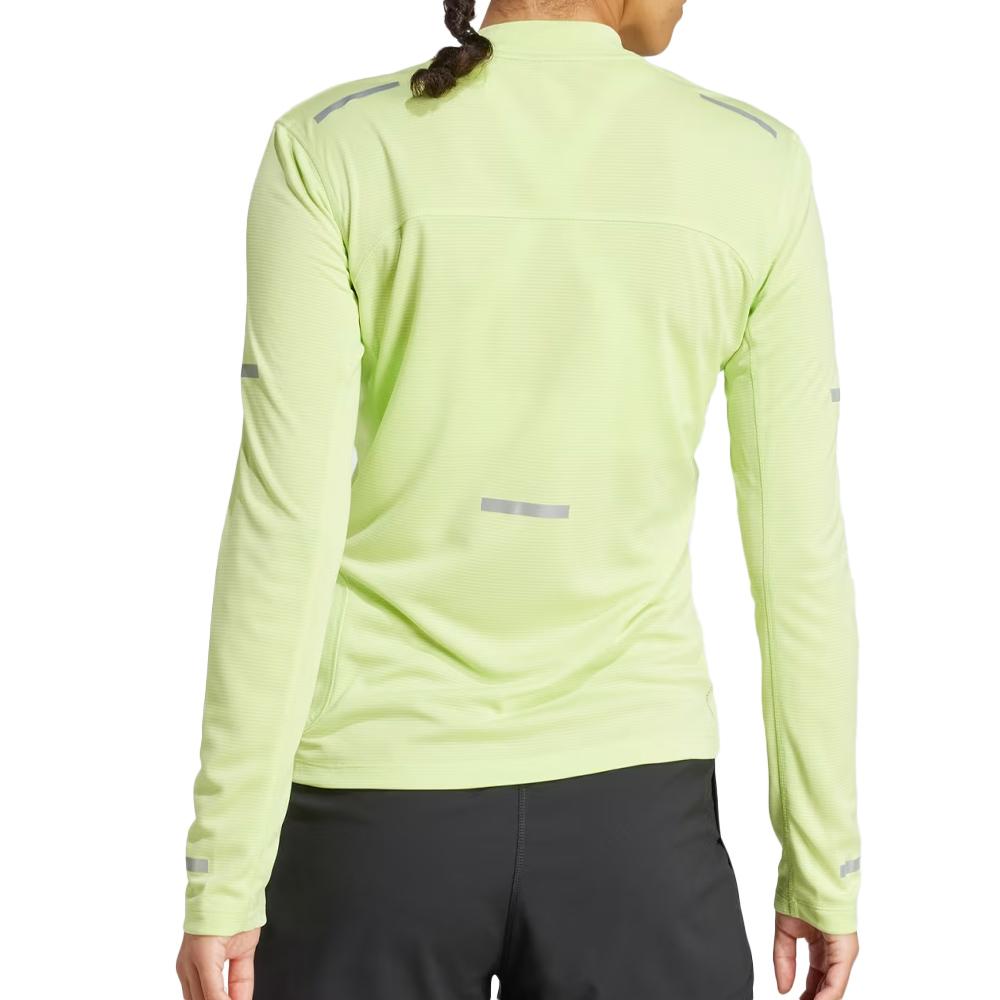 T-shirt Running réfléchissant Jaune Fluo Femme Adidas Ultimate vue 2