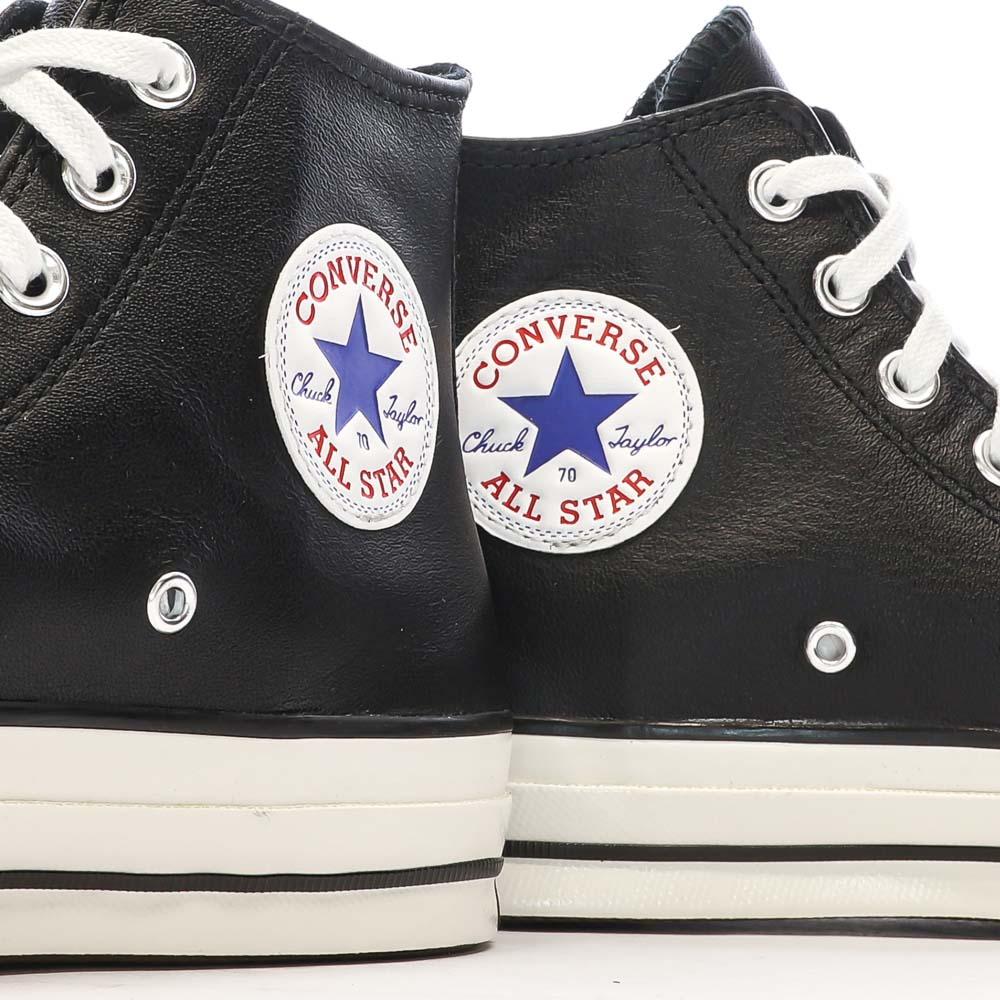 Baskets Noires Homme Converse Chuck 70 Leather vue 7