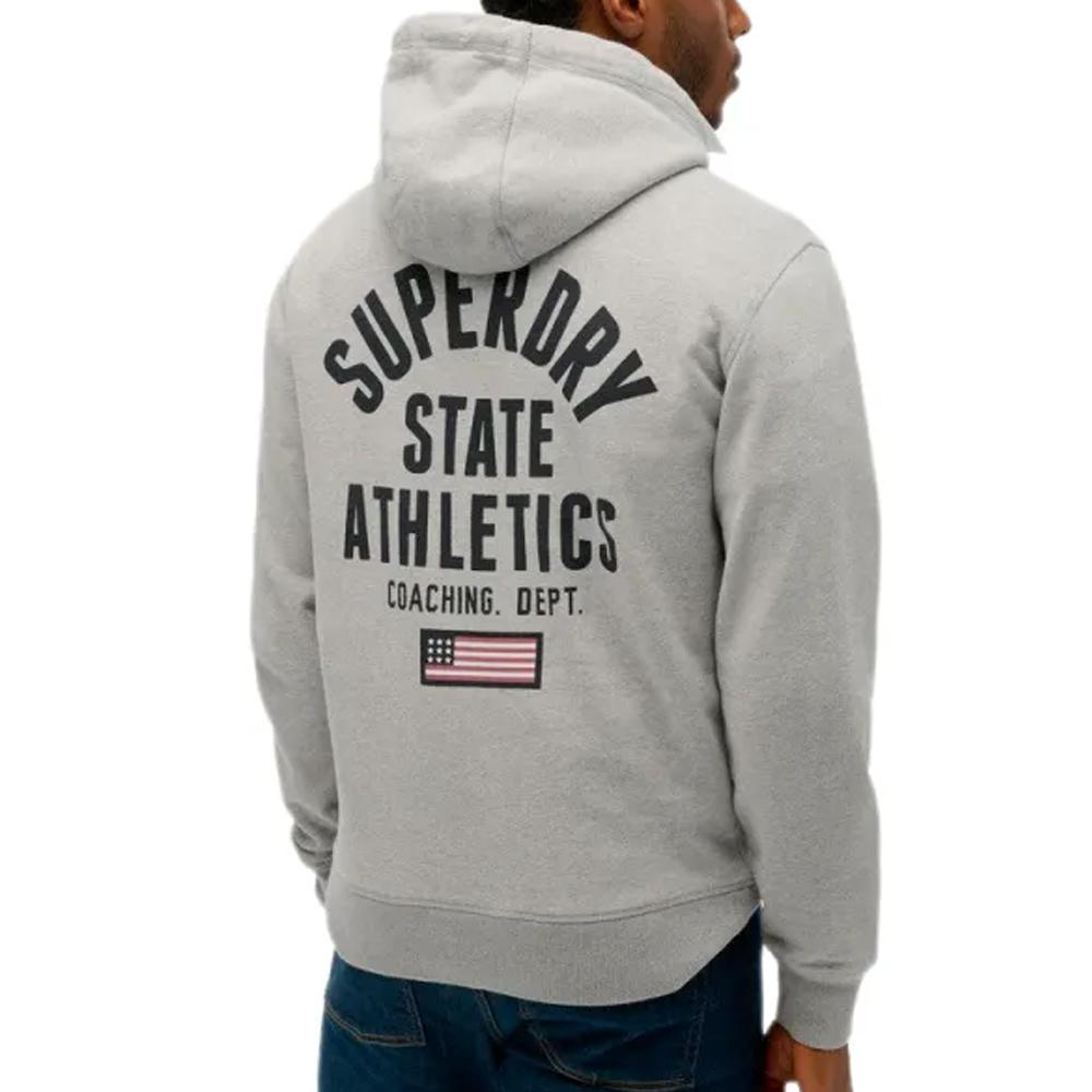 Sweat Gris Homme Superdry Athletic vue 2