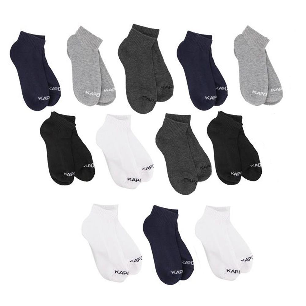 X12 Paires Chaussettes Blanc/Marine/Noir Kaporal GERARD pas cher