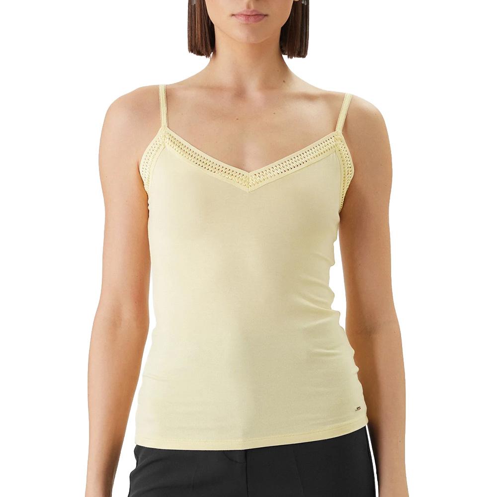 Débardeur Jaune Clair Femme Morgan Barba pas cher