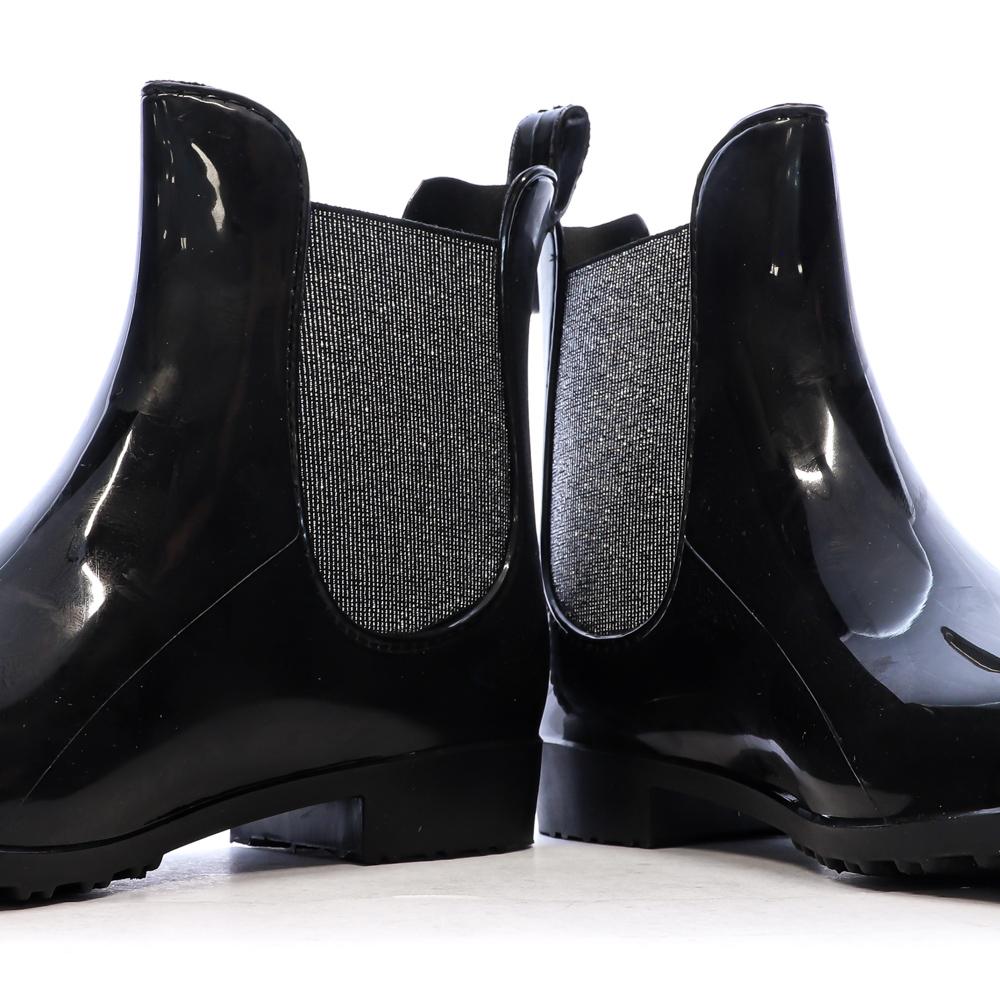 Bottine de Pluie Noir/Argenté Femme Les Tropéziennes Rainboo vue 7