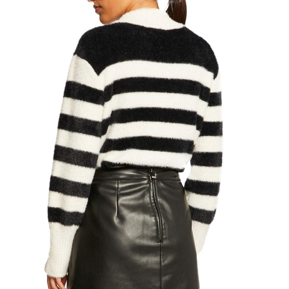 Pull à rayures Noir/Blanc Femme Morgan Mchoupi vue 2