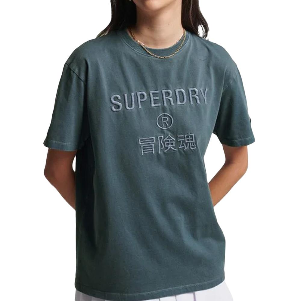 T-shirt Gris Femme Superdry Garment pas cher