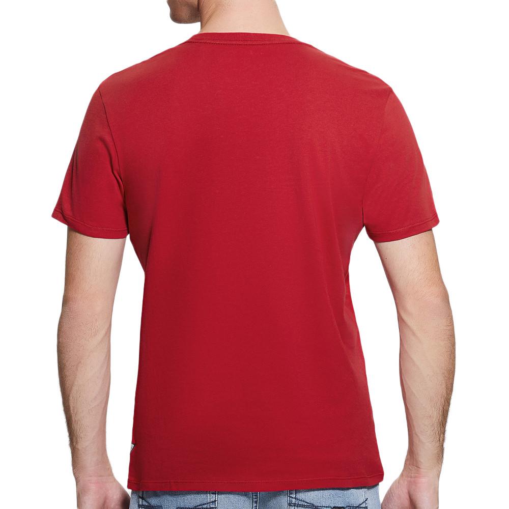 T-shirt Rouge Homme Guess Foil vue 2