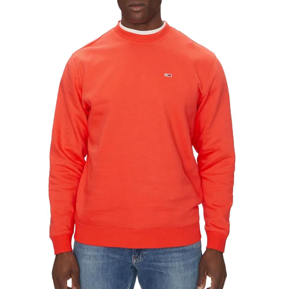 Sweat Orange Homme Tommy Hilfiger Reg Flag Crew pas cher