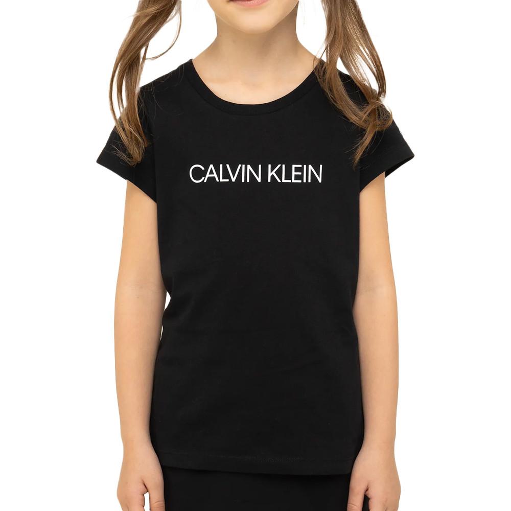 T-shirt Noir Fille Calvin Klein Jeans Institutional pas cher