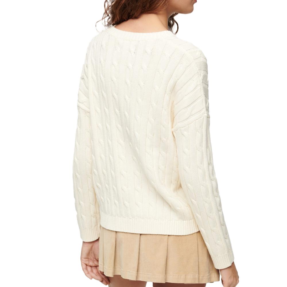 Pull Ecru Femme Superdry Vintage vue 2