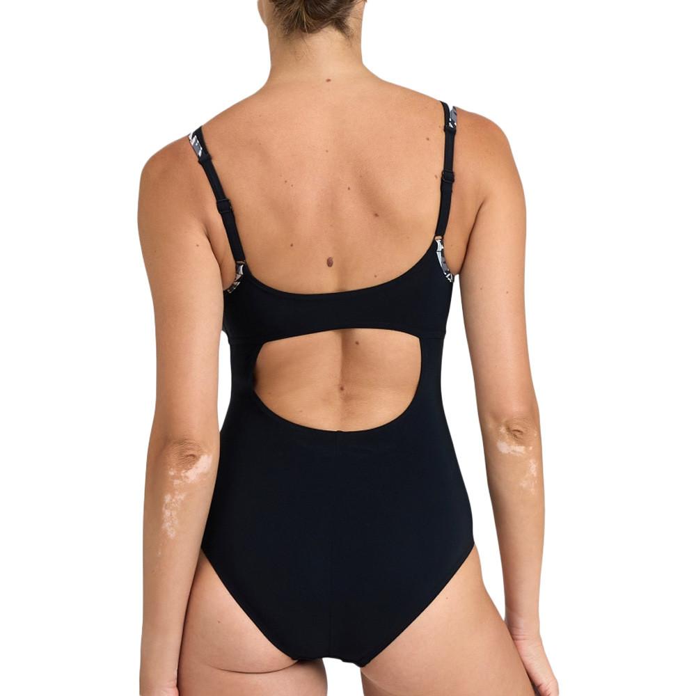 Maillot de bain 1 pièce Noir/Gris Femme Arena Francy Strap B vue 2