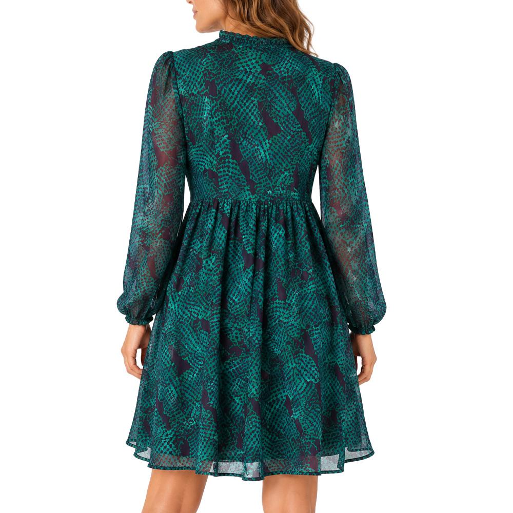 Robe Verte Femme Freeman Porter Rayane Checkers vue 2