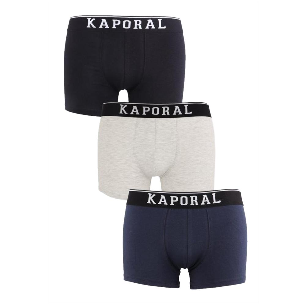 Lot x3 Boxers Noir/Gris homme Kaporal QUADMHS pas cher