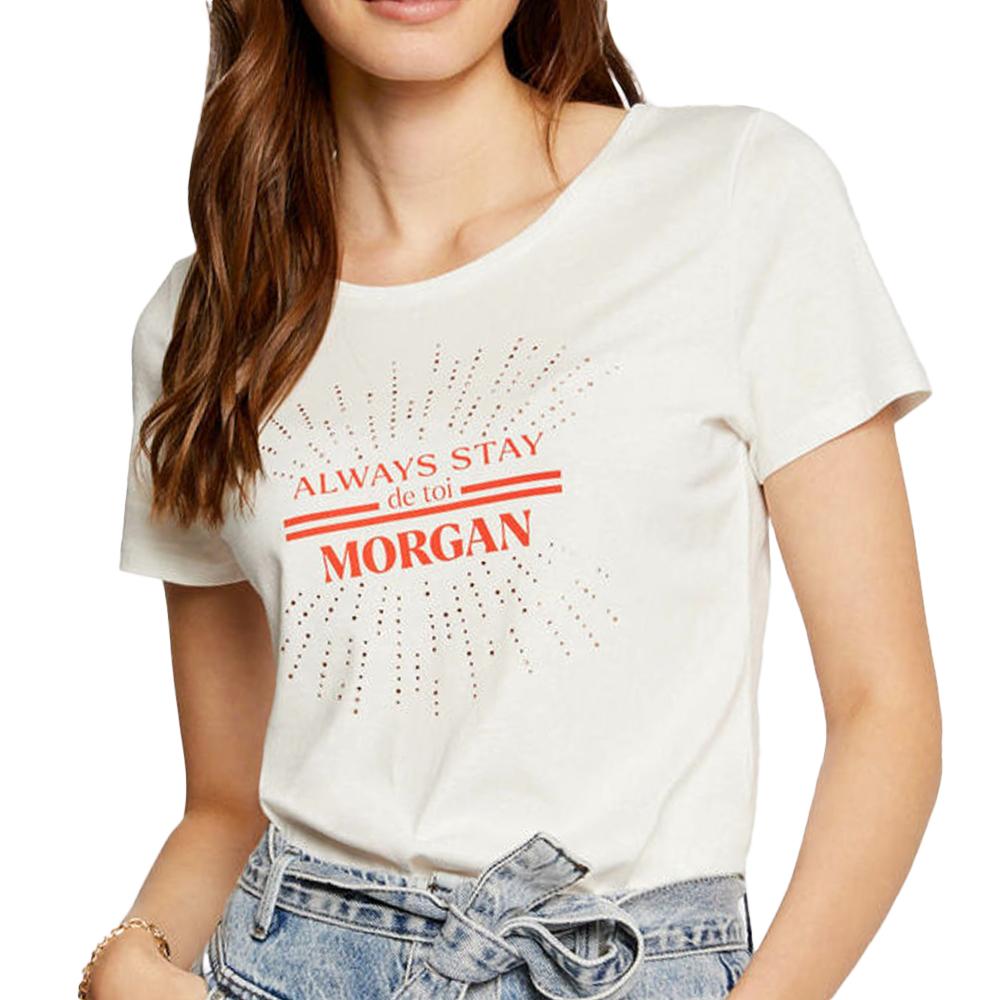 T-shirt Blanc Femme Morgan DANAE pas cher
