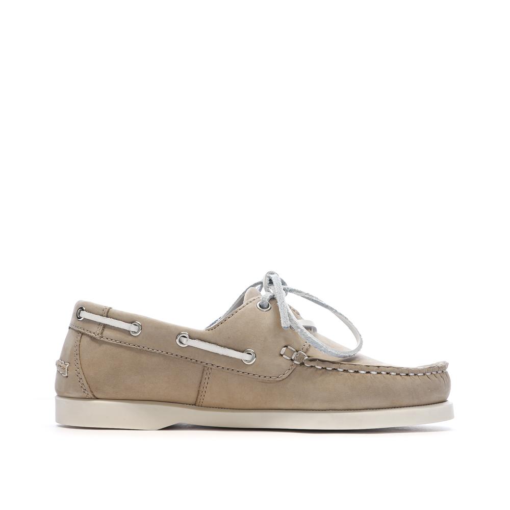 Zapatos náuticos beige para mujer TBS Bateau Cow Nubuck London ver 2