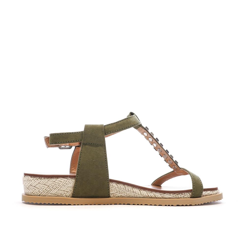 Sandales Kaki Femme Chattawak SARA vue 2