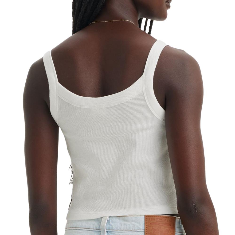 Top Blanc Femme Levi's Essential Sporty vue 2