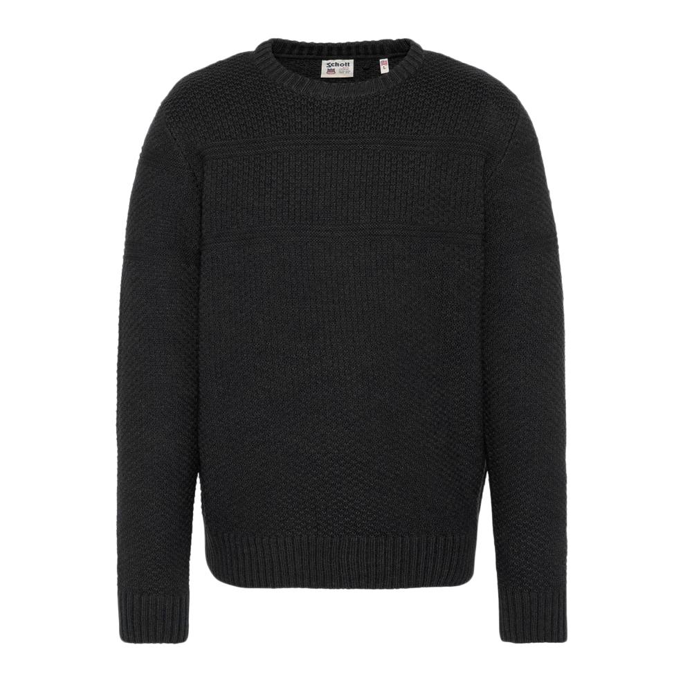 Pull Noir Homme Schott PLWASP pas cher