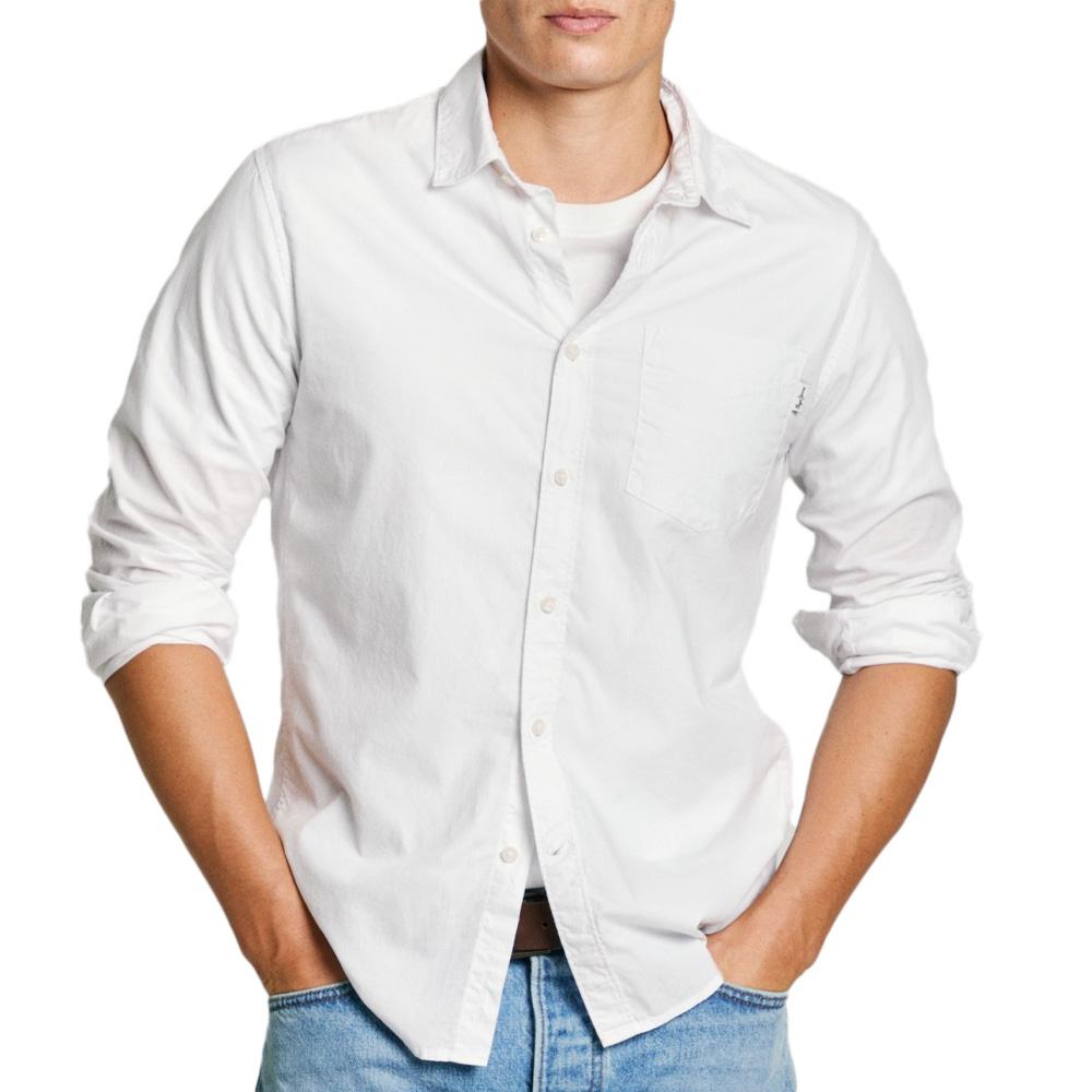 Chemises Blanche Homme Pepe jeans Arnold [688204773db31] pas cher