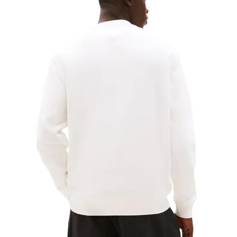 Sweat Blanc Homme Tommy Jeans Flag Crew vue 2