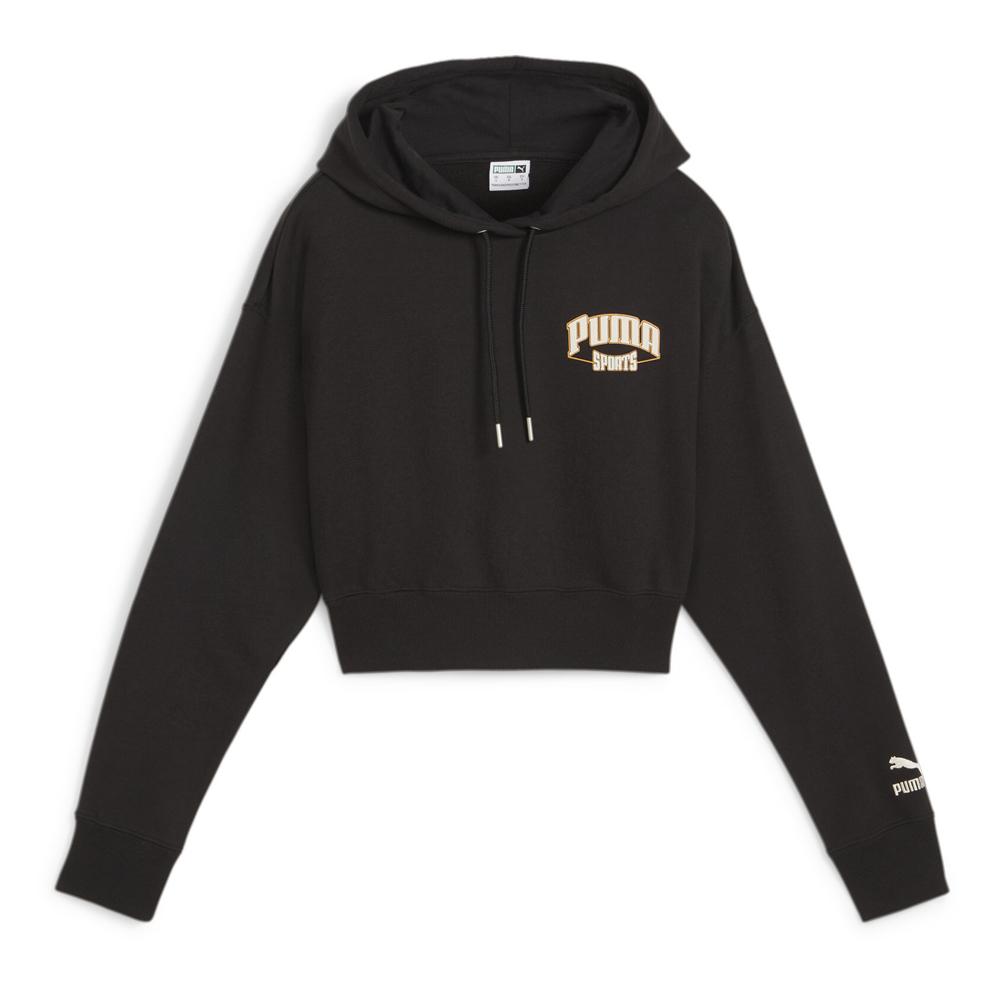 Sweat à Capuche Noir Femme Puma Team For pas cher