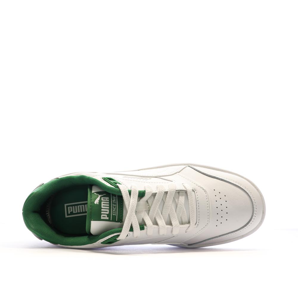 Baskets Blanches/Vertes Homme Puma Doublecourt03 vue 4