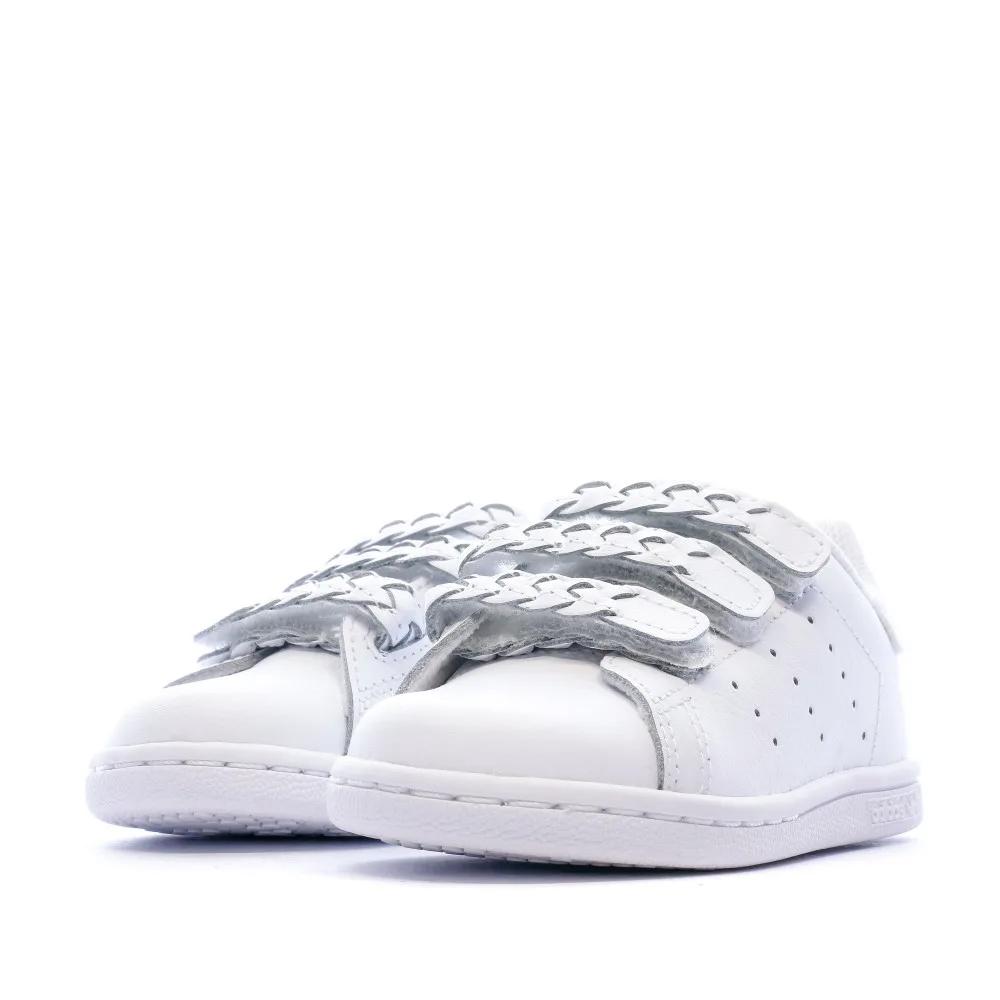 Basket Blanche Fille Adidas STAN SMITH CF I vue 6