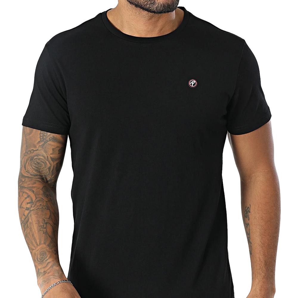 T-shirt Noir Homme Petrol Industries TSR002-9999 pas cher