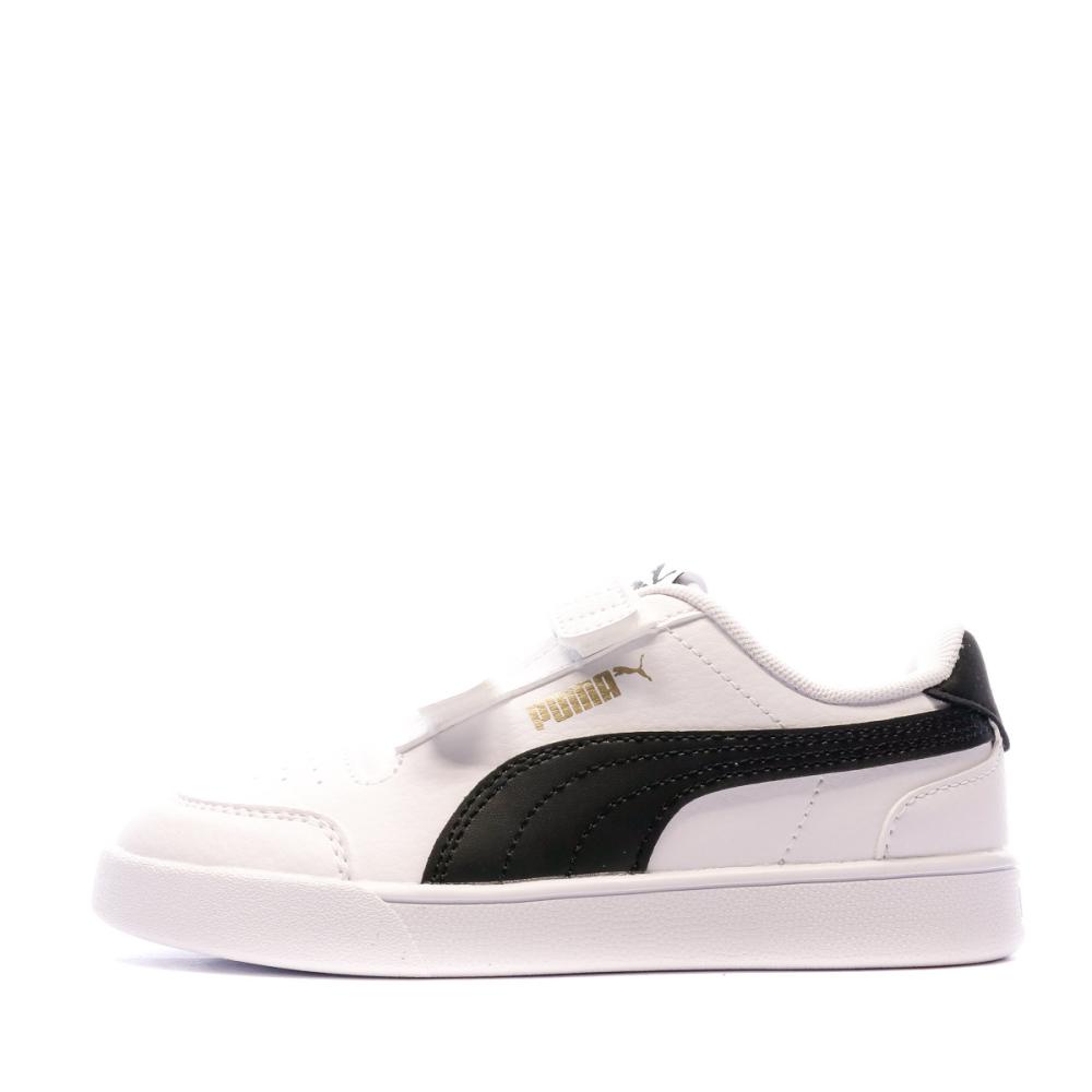 Baskets à scratchs Blanches Garçon Puma Shuffle pas cher