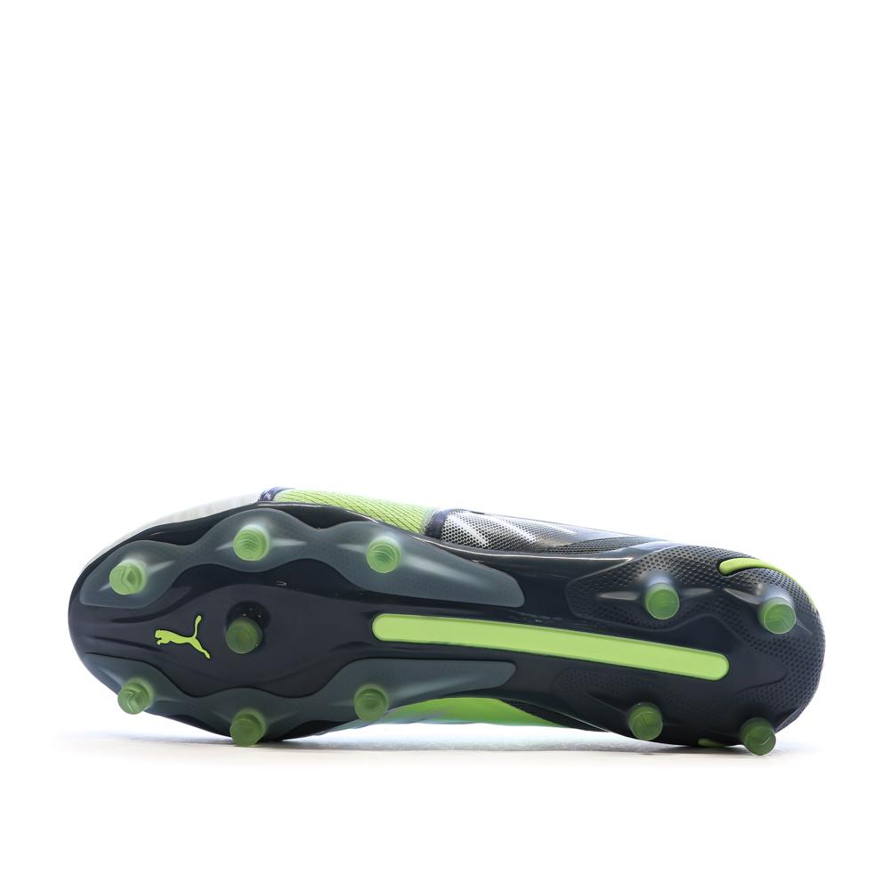 Chaussures de Foot Blanches/Noires/Vertes Homme Puma King Ultimate FG/AG vue 5